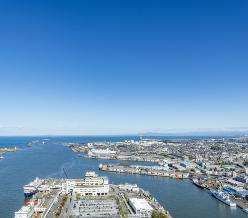 新潟市　街並み　写真