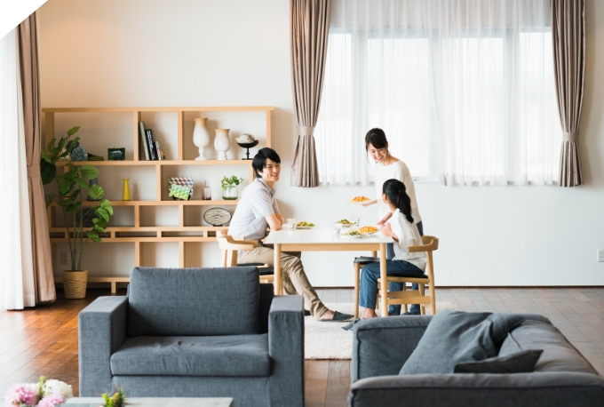 家族　団欒風景　写真