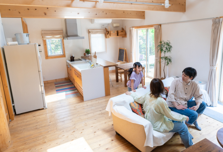 家族　団欒風景　写真