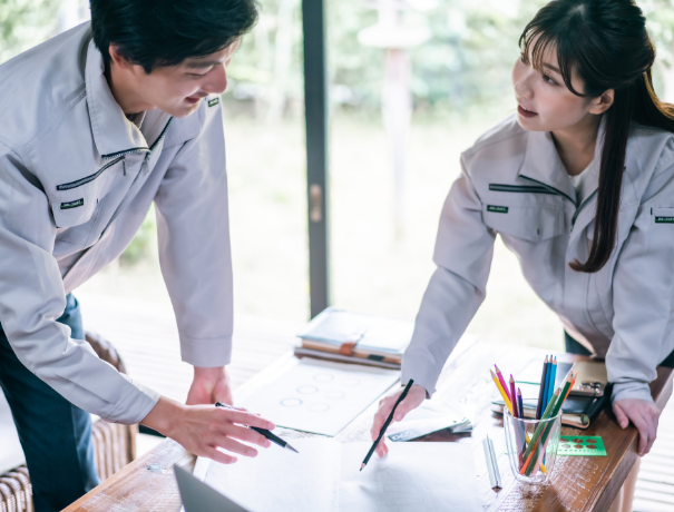 社内打ち合わせ風景　写真