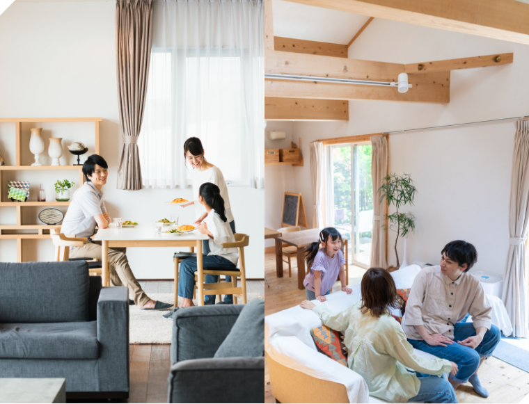 家族　団欒風景　写真