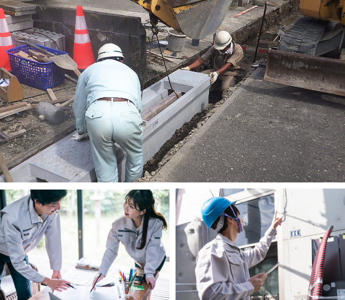 工事風景　スタッフ　写真